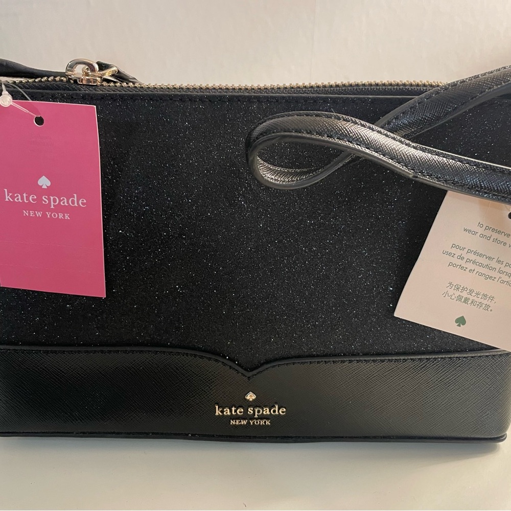 Kate Spade Glittery Black Crossbody Bag